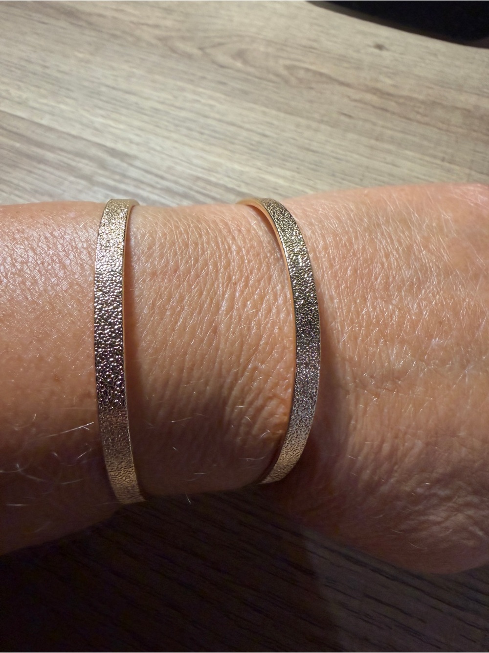 paparazzi Shimmering Gold-Tone Textured Bangle Set